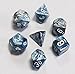 Chessex CHX27490 Dice - Lustrous: 7Pc Slate/White