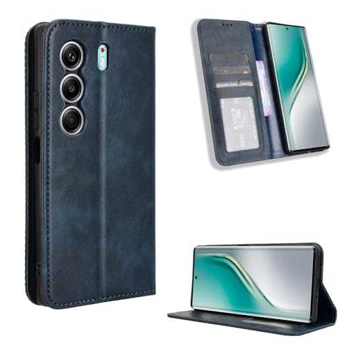 Étui portefeuille Tecno Camon 40 4G housse clapet bleu