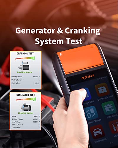 Otofix By Autel Professional Battery Tester With Vci Connection,All Systems Diagnostic Scanner With Printer, Cold Cranking & Charging Analyser, Bms/ Electric Reset #TOP3