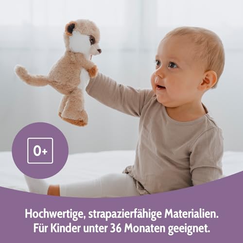 Habibi Premium MIDI – Wärmestofftier Erdmännchen • Wärmekissen mit herausnehmbarem Körnerkissen • Für Mikrowelle • Kuscheltier für Baby & Kind
