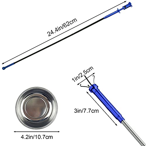 Magnetische telescopische pick-up grijper gereedschapsset inclusief 15 lbs/1,5 lbs met LED-licht/ronde/vierkante… - Image 4