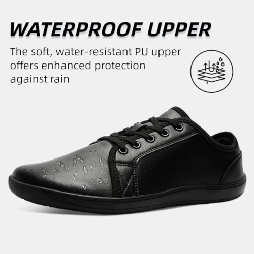Mens Womens Minimalist Barefoot Sneakers Leather Shoes Wide Toe Box Zero Drop Walking Shoes4
