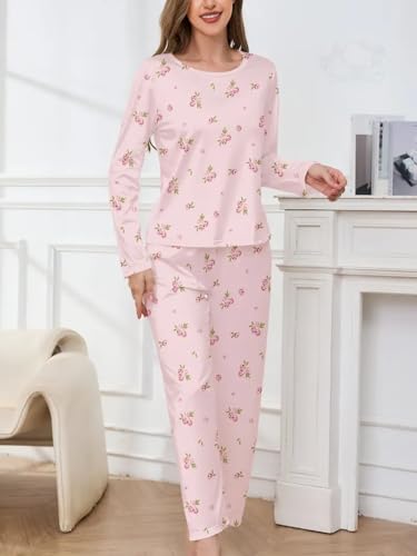 Image of Louis Luxe Womens Korean Night Dress || Full Pyjama Set || Korean Nightsuit || Women Nightwear ||Round Neck Full Sleeve Nightsuit || Loungewear || Everyday Nightdress (ND-02)