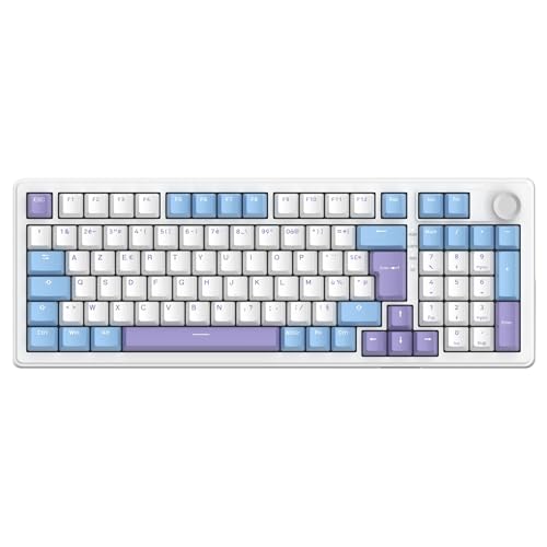 The G-Lab KEYZ Elite 400 WB - Clavier Gamer sans Fil Tri Mode 2.4 Ghz/Bluetooth/Filaire - Clavier Mécanique Hot Swap, Switch Pré-lubrifié, Gasket 5 Couches,...