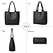 DAILANDO Fashion Woven Tote Bag For Women, Soft Hobo Weave Shoulder Purse and Large Shopper Tote (Black)