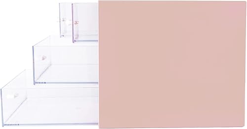 Miniatura 4 de Zyners Organizador de escritorio con cajón, organizador de oficina con 4 cajones, caja de almacenamiento de escritorio para escritorio, tocador,