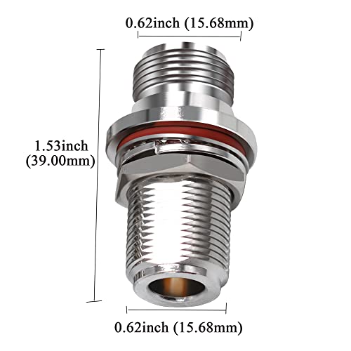 Adaptador Coaxial N Hembra a Hembra 2 Piezas TUOLNK miniatura 2