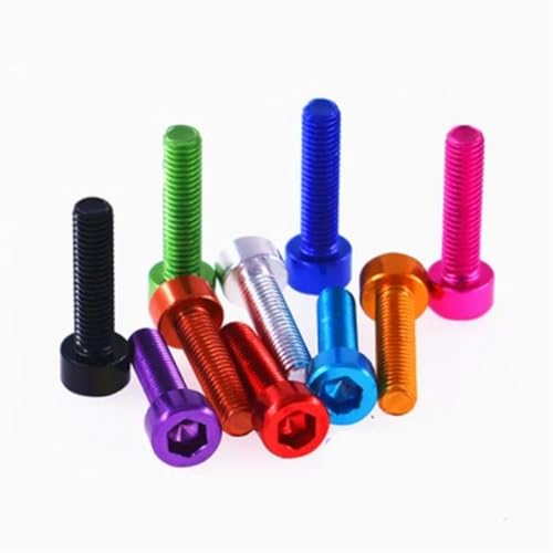 Boulons en aluminium M3x16 tête hexagonale noirs pour assemblage mécanique