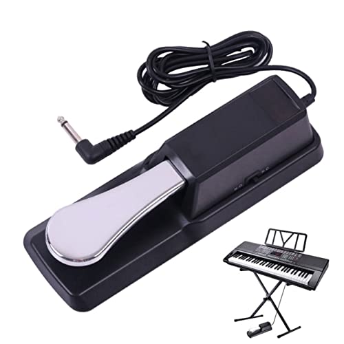 GOOHOCHY Piano Style Sustain Pedal for Keyboard Tough Alloy Foot Pedal Non-slip Base for Keyboards