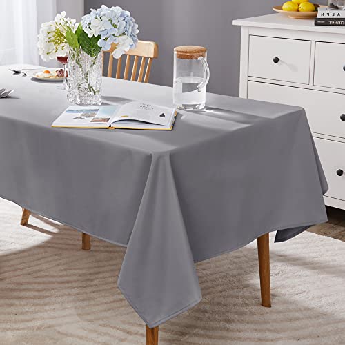 Deconovo Tischdecke Grau 130 x 220 cm Lotuseffekt Rechteckig – Ansicht 3