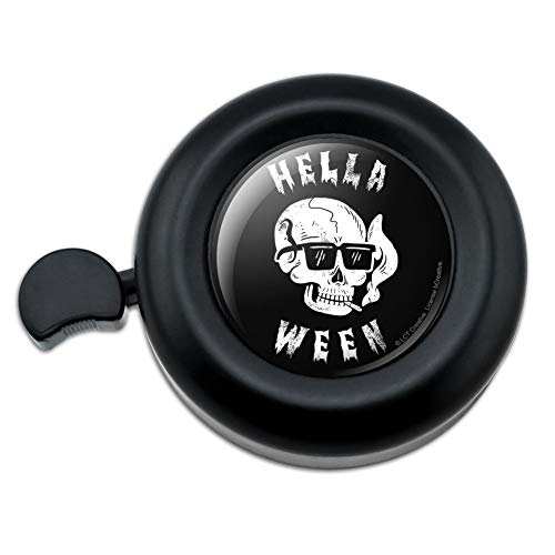 GRAPHICS & MORE Hella Ween Halloween Hell Smoking Skull Funny Humor Bicycle Handlebar Bike Bell