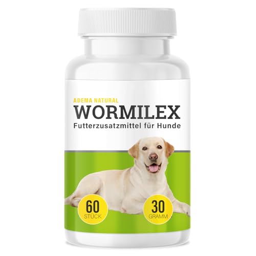 ADEMA NATURAL® Wormilex - Wurmkur sekundierend für Hunde - Wurmmittel sekundierende Tabletten...