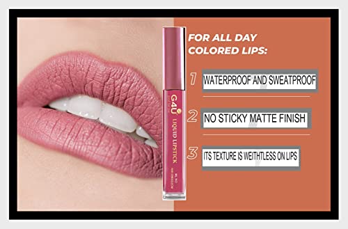 Image of G4U Non Transfer lipsticks | Matt Red Edition Lip Shades | Waterproof Long Lasting Lip Colors (4 Pcs Set)101 102 103 104