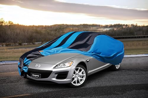 Image of Kaugung Car Cover Waterproof Custom Fit Mazda RX-7 RX-8 (1979-2012), Full Exterior Cover for Automobiles Lightweight Resistant Outdoor Sun UV Rain Dust Snow Wind Protection.