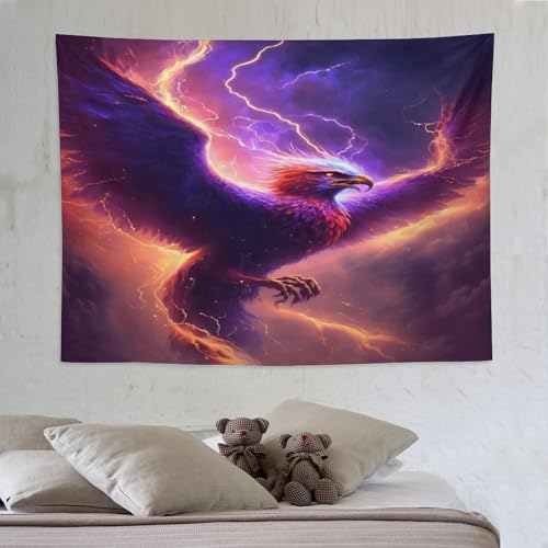 Tapisserie murale Star Phénix grand format en tissu résistant 150x200 cm aux finitions soignées