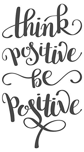 'I Love de pared adhesivo 11991  Adhesivo decorativo Vital "Think Positive be positiva con texto en inglés pared decorativa pared de salón dormitorio Entrada Rango pared verzierung, Lila, 77 x 140 cm