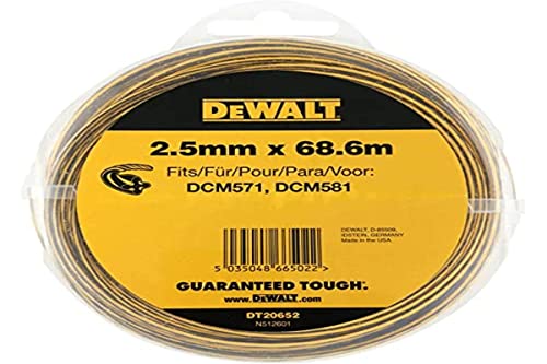 DEWALT DT20652-QZ - Bobina de hilo 2 5mm x 68.6m para desbrozadoras DEWALT DCM561 DCM571 DCM581