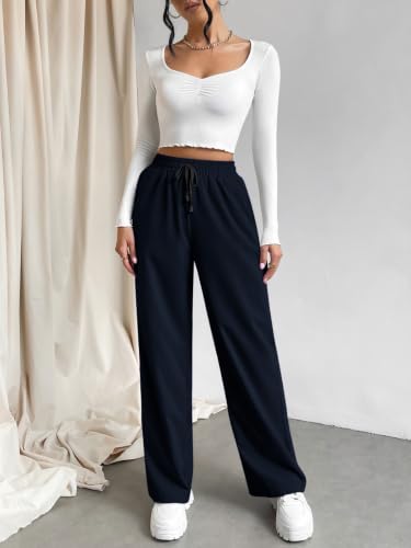 Image of Leriya Fashion High Waist Trousers for Women - Flared Korean Style Formal Pants | Elegant Workwear for Office, College & Events (Available in Plus Size
