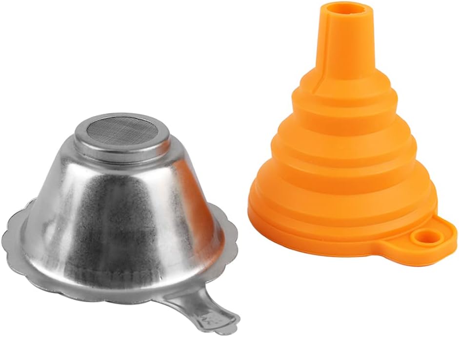 silicone funnel 3D Printer Accessories Parts Collapsible Funnel Silicone Foldable Funnels Stainless Steel Resin Filter for Pouring Resin Back Into Bottle for ANYCUBIC Photon Sparkmaker Kelant Orbeat