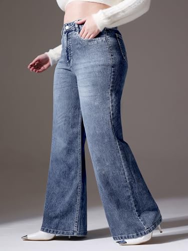 Image of Miss Chase A+ Women's Bootcut High Rise Regular-Length Stretchable Denim Shaping Jeans