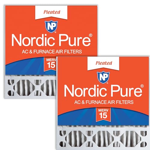 Image of Nordic Pure 20x20x5 Honeywell /Lennox Replacement MERV 15 Air Filters 2 Pack | Actual Size: 19 5 /8 x 19 7 /8 x 4 3 /8 Made in USA, Pro Strength HVAC Filtration, Fine Particles, Dust, Pollen & Pet Dander