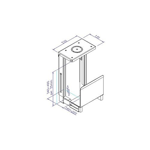 Lindy 40283 Desk-mounted CPU holder Nero supporto per CPU