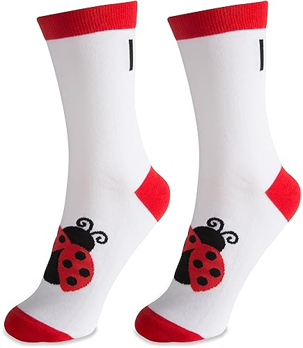 Pavilion Gift Company Lady Bug-S/M Unisex Socks, Red, Small/Medium