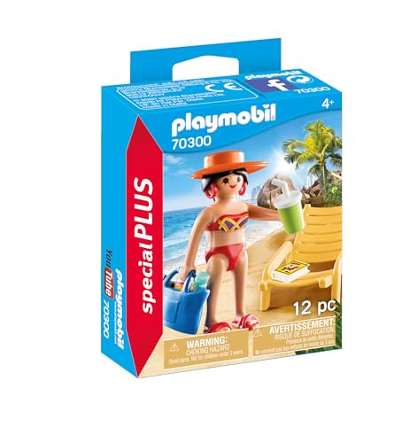 PLAYMOBIL Special Plus 70300 Urlauberin mit Liegestuhl, ab 4 Jahren – Ansicht 1