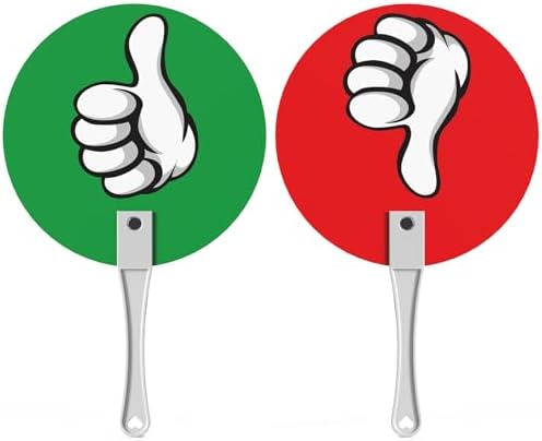 Lot 16 Plaquettes De Vote Main Oui/Non - Pour Classe, Quiz, Jeux, En Mousse Réutilisable Avec Poignée - 13