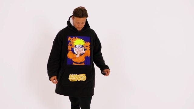 Pringles Felpa Coperta con Cappuccio Uomo - Felpe Oversize di Pile Blanket Hoodie Taglia Unica Gadget Regalo Simpatico
