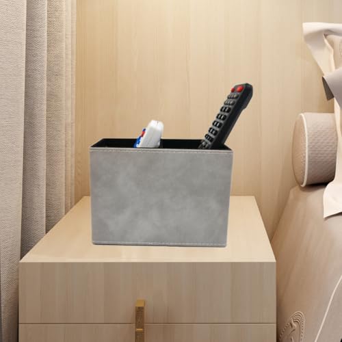 Image of Pen Pencil Holder Cup Container Leather Desk Organizer Stand Decor Brush Scissor Holder Decoration Office Desk Home School