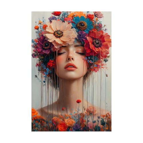 Impression sur toile fleur decoration murale salon grand format