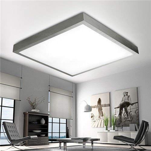 Preisvergleich Produktbild Natsen® 24W LED Deckenleuchte Deckenlampe Küchenlampe Wandlampe Flur Schlafzimmer Wohnzimmer Silber Alurahmen 480mm (Warmweiss)