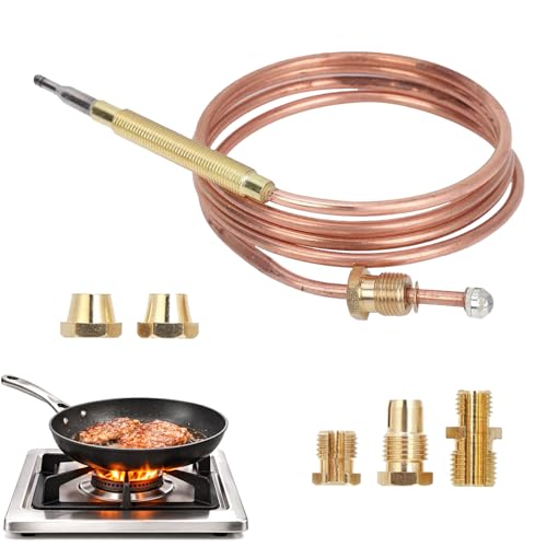 Huxiny Thermocouple Universel Gaz, Thermocouple, Thermocouple Egt, Dispositif de Sécurité pour Chauffage Gazinière Brasero Four Chauffe-Eau