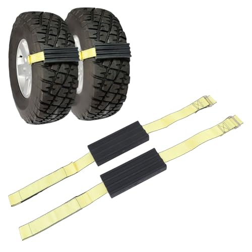 2 correas de tracción para neumáticos con guantes para camiones y SUV miniatura 6