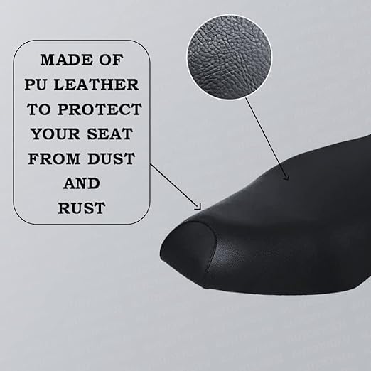 Image of Premium Water Resistant Universal Fit Scooter Seat Cover Durable Black Stretchable Protection Guard for Two Wheelers All Weather Dust and Sun Protection Skin (Black - 4)
