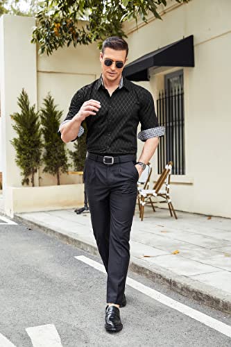 COOFANDY Men's Business Dress Shirt Long Sleeve Slim Fit Casual Button Down Shirt4