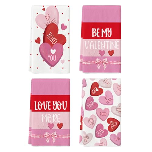 Artoidmoderedhearttrueloveforevervalentineskitchentowelsdishtowels18x26inchfarmhouseweddingdecorationhandtowelssetof4 Urban Country Home Decor Artoid mode red heart true love forever valentines kitchen towels dish towels 18×26 inch farmhouse wedding decoration hand towels set of 4 urban country home decor