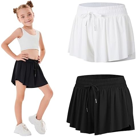 Gyozelem Girls Athletic Flowy Shorts Cover