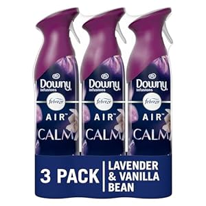 Febreze Air Mist Air Freshener Spray, Odor-Fighting Room Spray, Air Fresheners for Home and Bathroom and Kitchen, Aerosol Can, Downy Calm Scent, 8.8oz, 3 Count