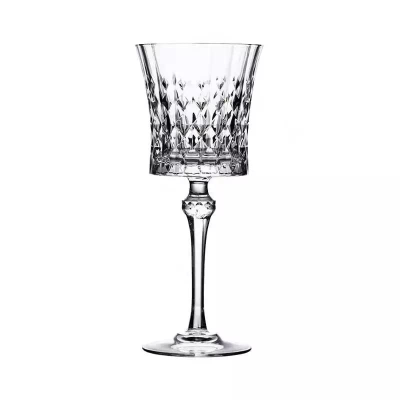 HOME CRAF® Stylish Curve Wine Glass,Wine Glass 190 ML Set of 2 Elegant Bar Glassware for Champagne Glass Water, Juice, Beer, Drinks and Cocktails and Mixed Drinks Glass and Brandy Glasses 2
