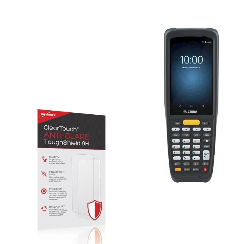 BoxWave Screen Protector Compatible With Zebra MC2200 - ClearTouch Anti-Glare ToughShield 9H (2-Pack), Anti-Glare 9H Tough Flexible Film Screen Protector