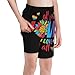 Noasqll LGBT Pride Rainbow Gay Love is All About Hearts All for Love Boys Swim Trunks Big Kids Bathing Suit Teen Quick Dry Board Shorts Youth Swimming Shorts Beach Swimwear X-Large
