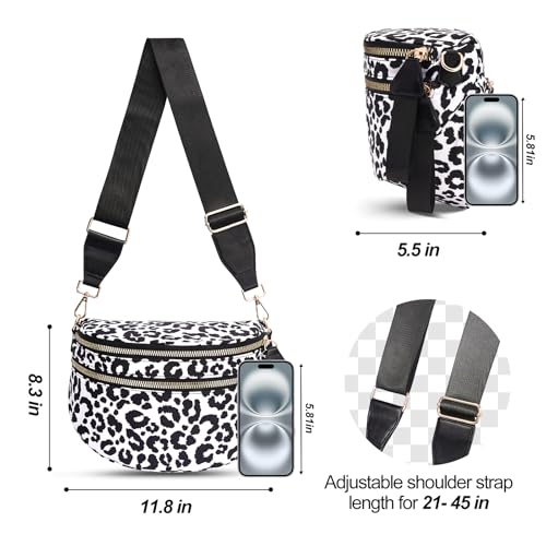 Image of Checkered Crossbody Bag, Bum Bags for Women Crossbody,Spacious Sling Bag Purse Fanny Packs with Shoulder Strap