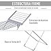 HOMCOM Tendedero Eléctrico Plegable con Alas Secador de Ropa Tendedero de Pie...