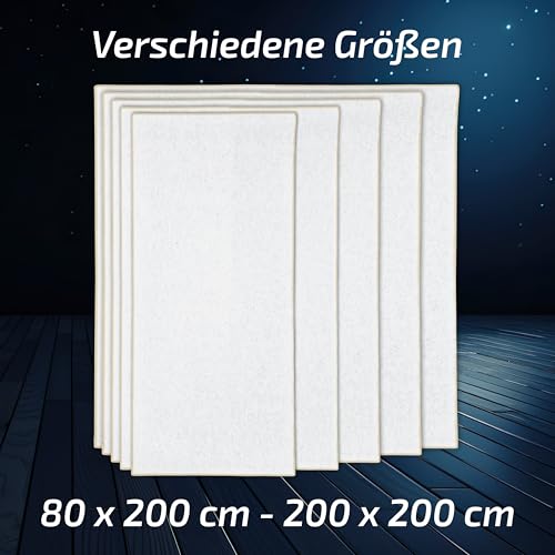 Matratzen Perfekt Matratzenunterlage atmungsaktiver Filz Matratzenschoner Schutz vor Druckstellen & Verschmutzung Unterlage zwischen Lattenrost und Matratze (90x200)