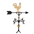 Montague Metal Products 32-Inch Deluxe Weathervane with Gold Rooster Ornament