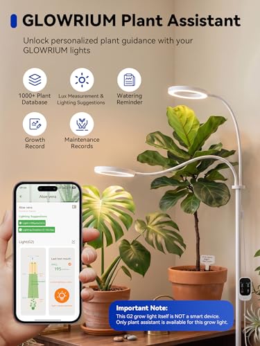 Image of GLOWRIUM Grow Lights for Indoor Plants,Full Spectrum Plant Light with Stand