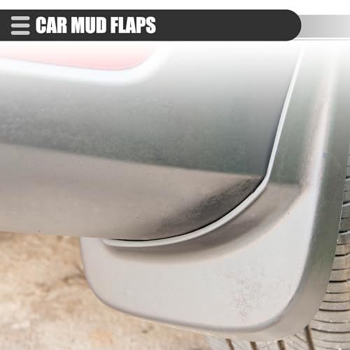 Image of Motoforti Car Mud Flaps, Splash Guards, for Jeep Liberty 2008-2012, Plastic, with Screw, Black, 1 Set