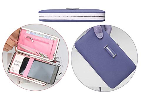 Image of Alexvyan Valantine Gift Women's Purse Wallet Female Clutch Bag Women /Ladies /Girls Wallets Long Purses Card Holder Phone Pocket (Blue)